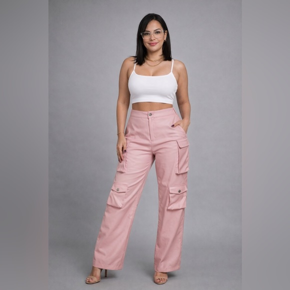 💞 Blush Power Luxe Cargo Pants - Picture 4 of 15